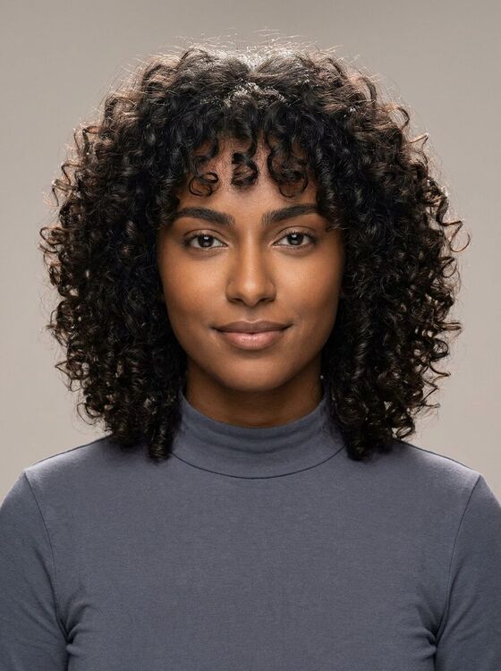 A style shown on type 3 hair