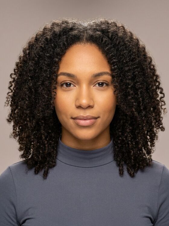 A style shown on type 4A hair